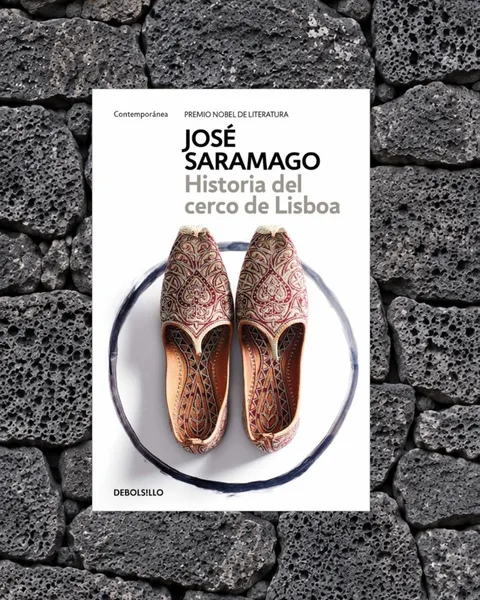 Portada de Historia del cerco de Lisboa, de José Saramago