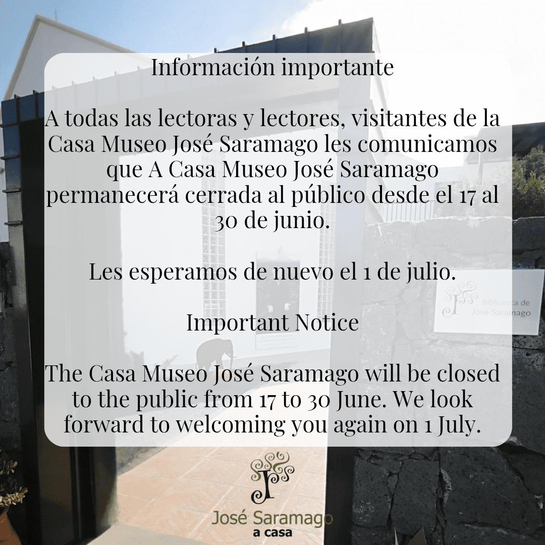 A todas las lectoras y lectores, visitantes de A Casa Museo José Saramago, _20260617_212133_0000